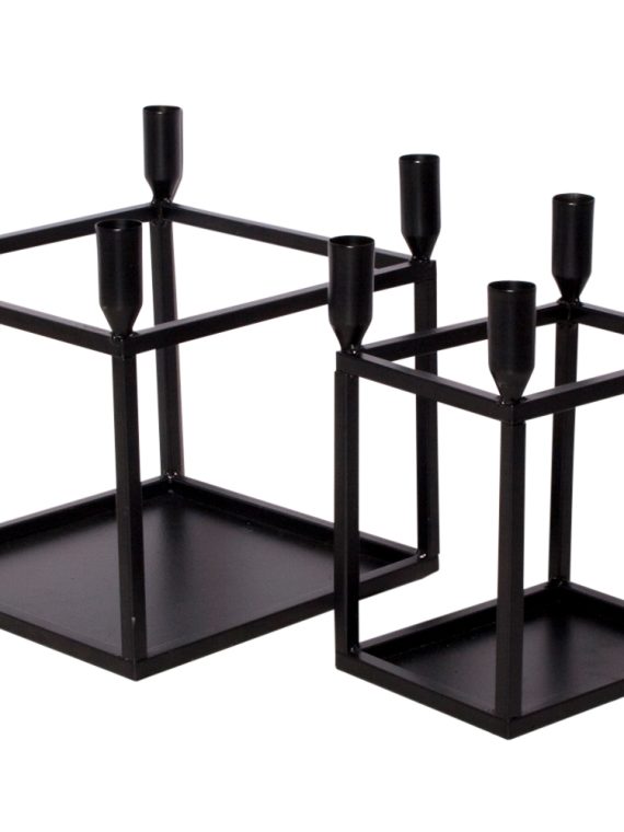 Metallkerzenhalter quadratisch groß