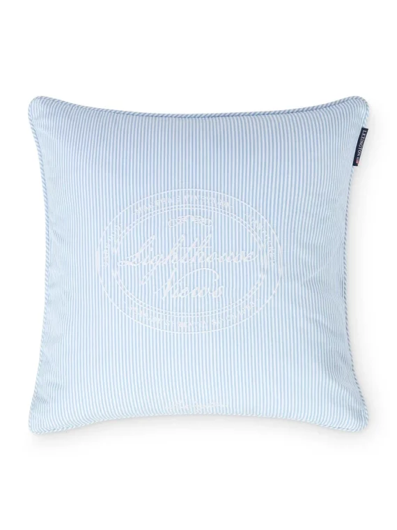 gestreifter Bio-Baumwolle Kissenbezug