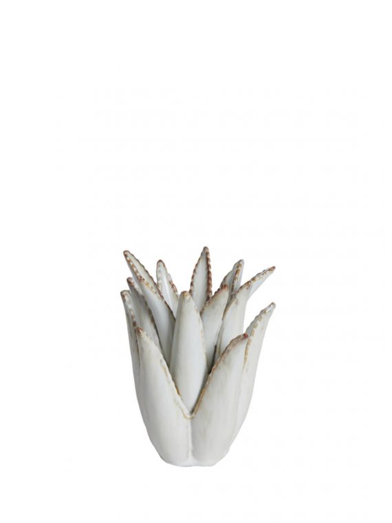 Kerzenständer M CACTUS Keramik crème