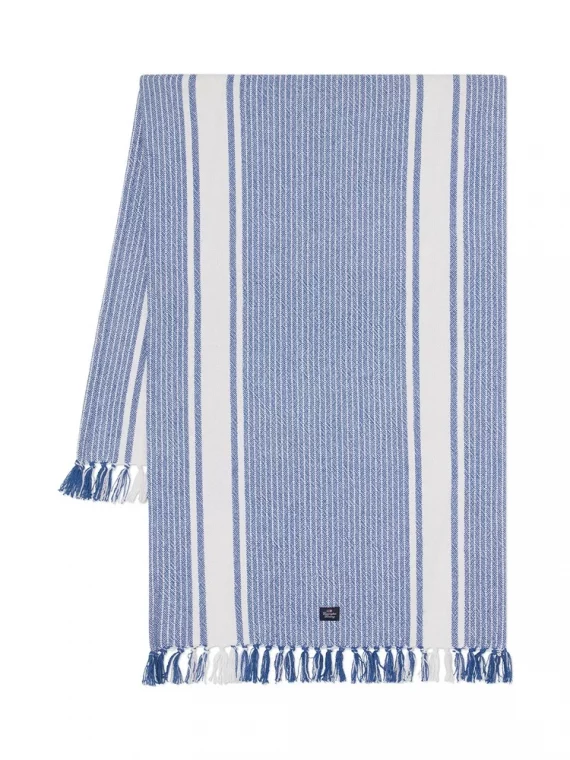 Gestreifter Tischläufer mit Fransen