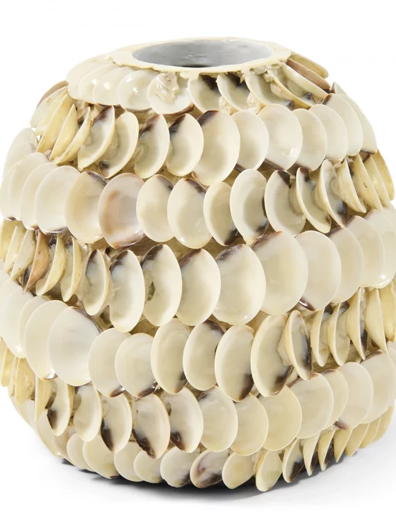Ocean Cay Shell Vase Low
